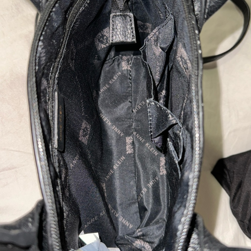 ANNE KLEIN | NWOT Dome Crossbody Satchel | Brown and Black with Lion Print - Picture 8 of 9